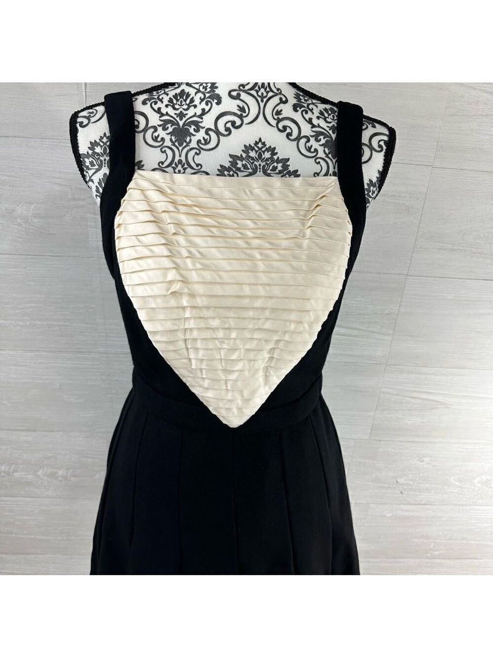 Chanel Pleated Fit & Flare Wool Knee Length Dress - Picture 3 of 14